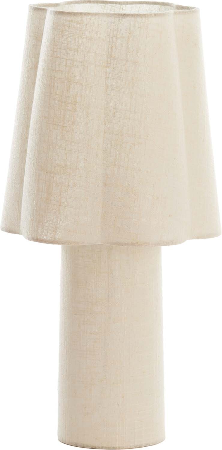Table Lamp Musaby Ø25X50 Cm  Linen Natural Beige  Table Lamp Musaby Ø25X50 Cm  Linen Natural Beige
