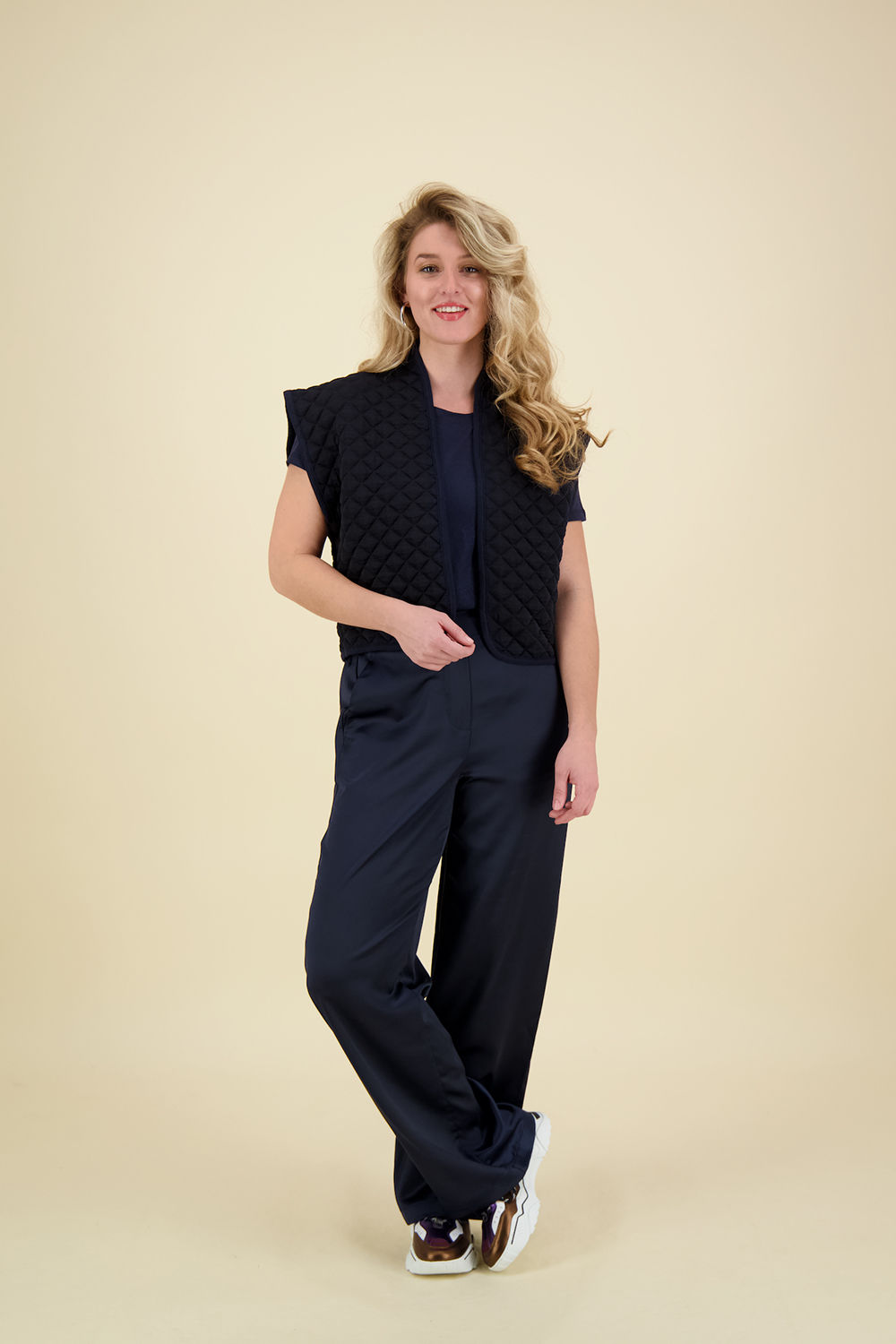 Vive La Femme Gilet Donkerblauw Vive La Femme Gilet Donkerblauw