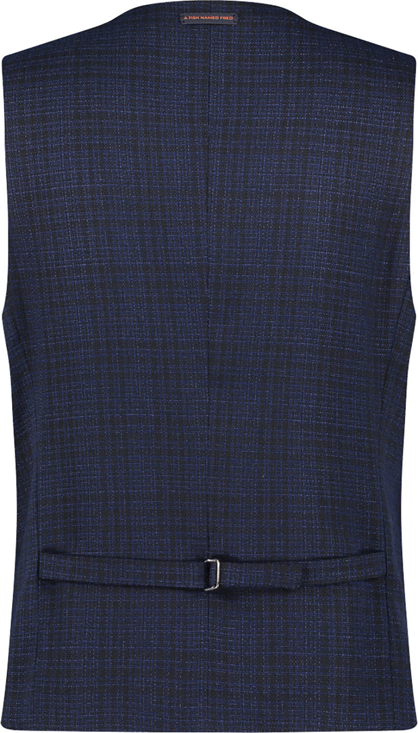 A Fish Named Fred Gilet Structure Donkerblauw A Fish Named Fred Gilet Structure Donkerblauw