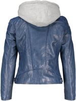 Leren Bikerjas Alice Blauw