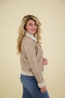 Leren Jas Philina Kort Beige