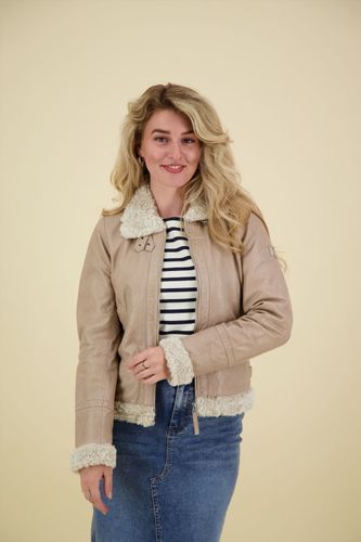 Gipsy Leren Jas Philina Kort Beige