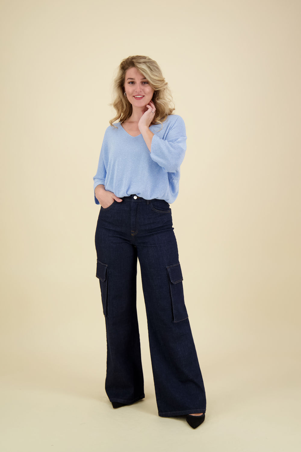 Bomont Glitter Top Blauw Bomont Glitter Top Blauw