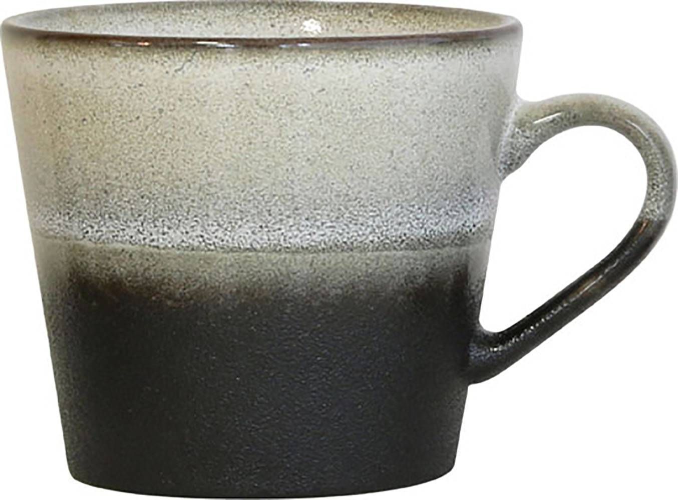 HKliving Cappuccinomok Ceramic 70's zwart