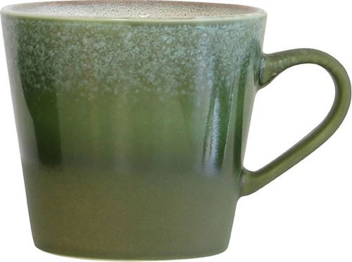 HKliving Ceramic 70's cappuccino mug: grass Groen