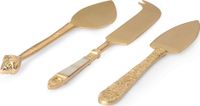cheese knives gold set of 3 Geel