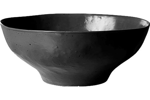 HKliving bold & basic ceramics; large bowl black Zwart