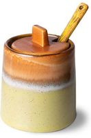 70s Ceramics: Milk Jug & Sugar Pot Berry/peat Multi
