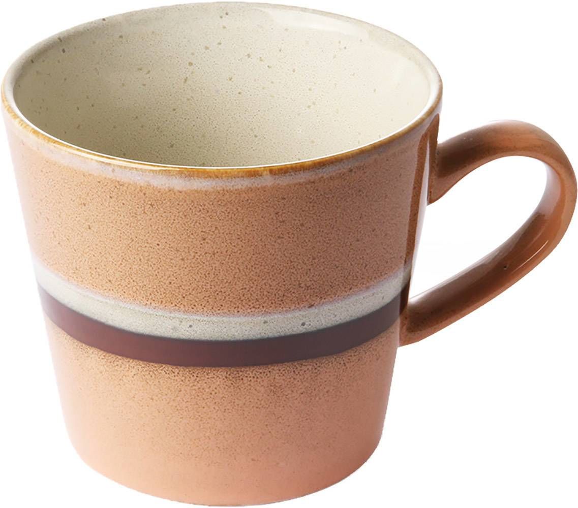 HKliving Mok Ceramic 70's Cuppuccino Bruin