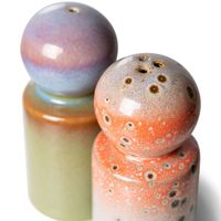 70s ceramics pepper & salt jar, asteroids/peat Multi