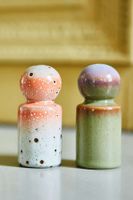 70s ceramics pepper & salt jar, asteroids/peat Multi