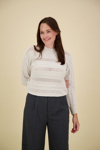 In Shape Pullover Iselle Chenille Wit