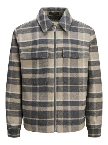 Jack & Jones Wollen Jas Blu Russel Bruin