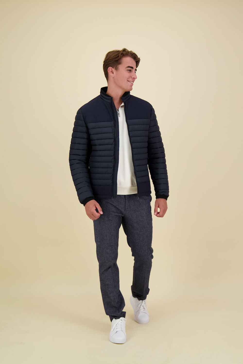 No Excess Gewatteerde Jas Blauw No Excess Gewatteerde Jas Blauw