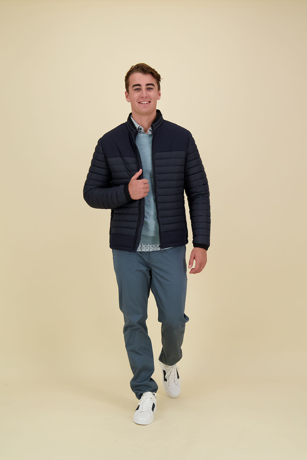 No Excess Gewatteerde Jas Blauw No Excess Gewatteerde Jas Blauw