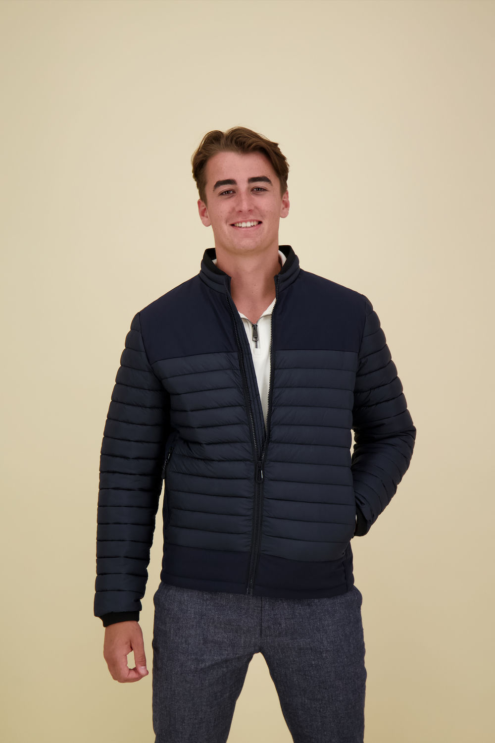 No Excess Gewatteerde Jas Blauw No Excess Gewatteerde Jas Blauw