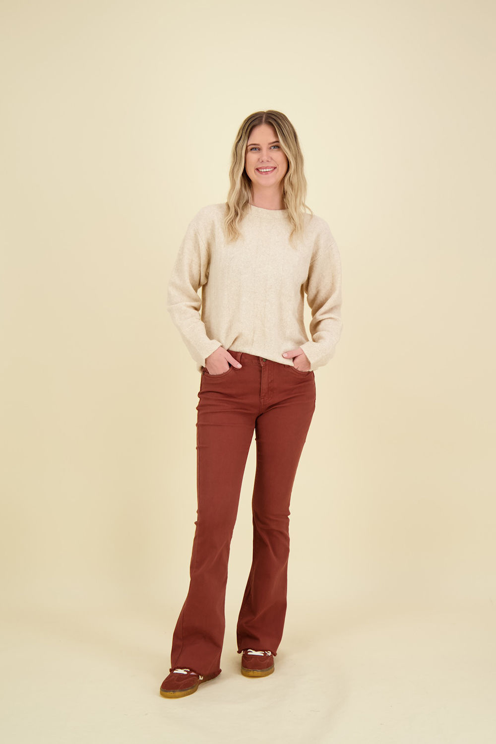 Florez Jeans Flared Bruin Florez Jeans Flared Bruin
