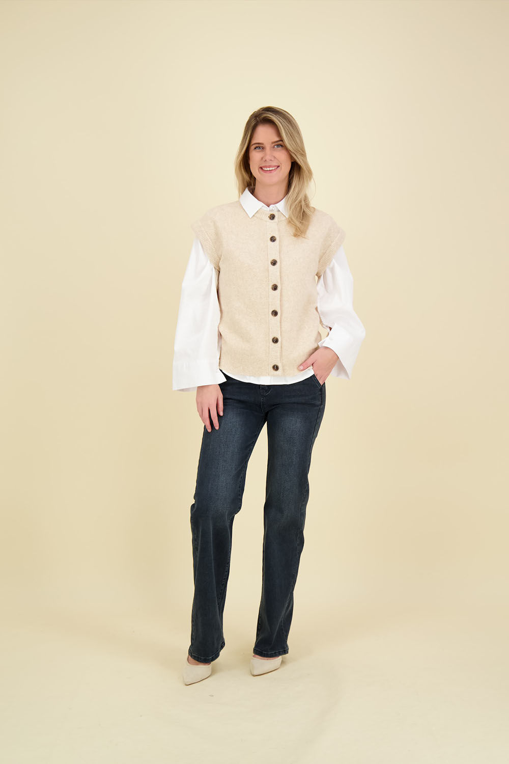 Florez Jeans Rowie Straight Blauw Florez Jeans Rowie Straight Blauw