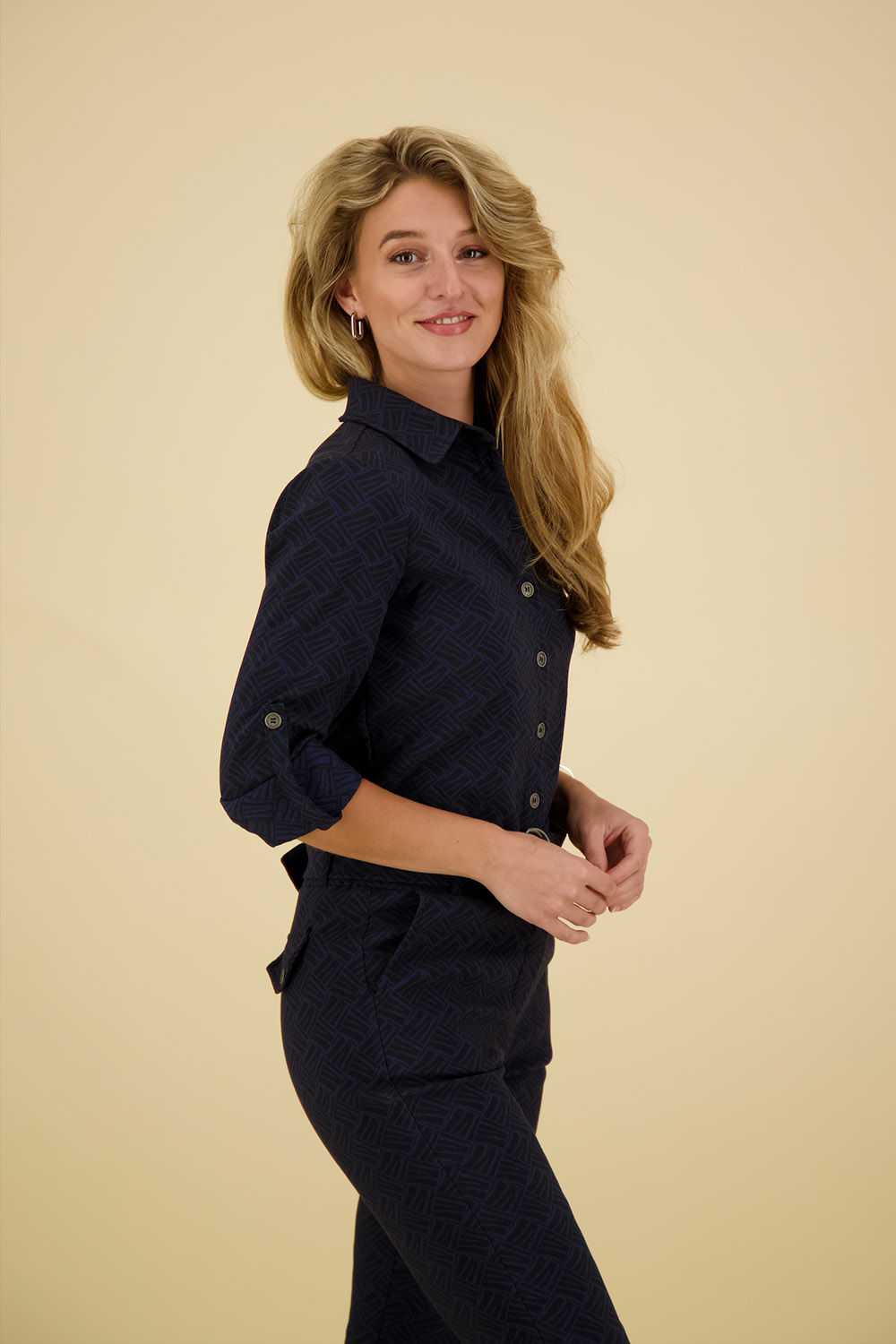 TQ Amsterdam Jumpsuit Zwart Blauw TQ Amsterdam Jumpsuit Zwart Blauw