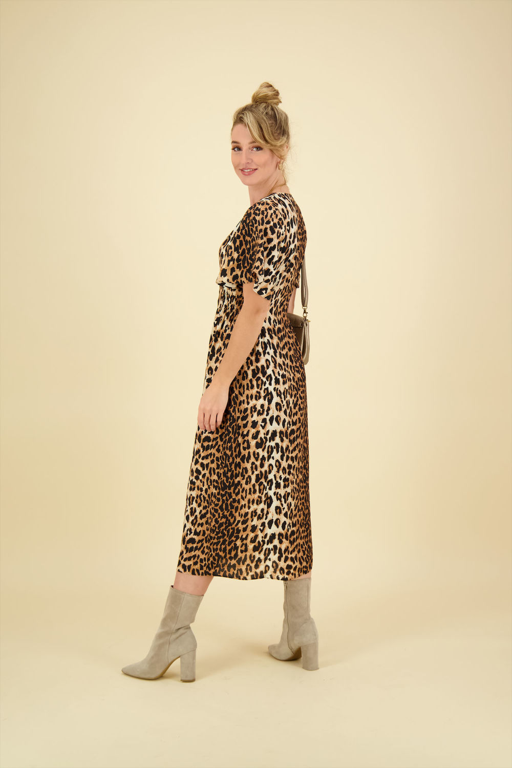 Catwalk Junkie Jurk Leopard Bruin  Catwalk Junkie Jurk Leopard Bruin
