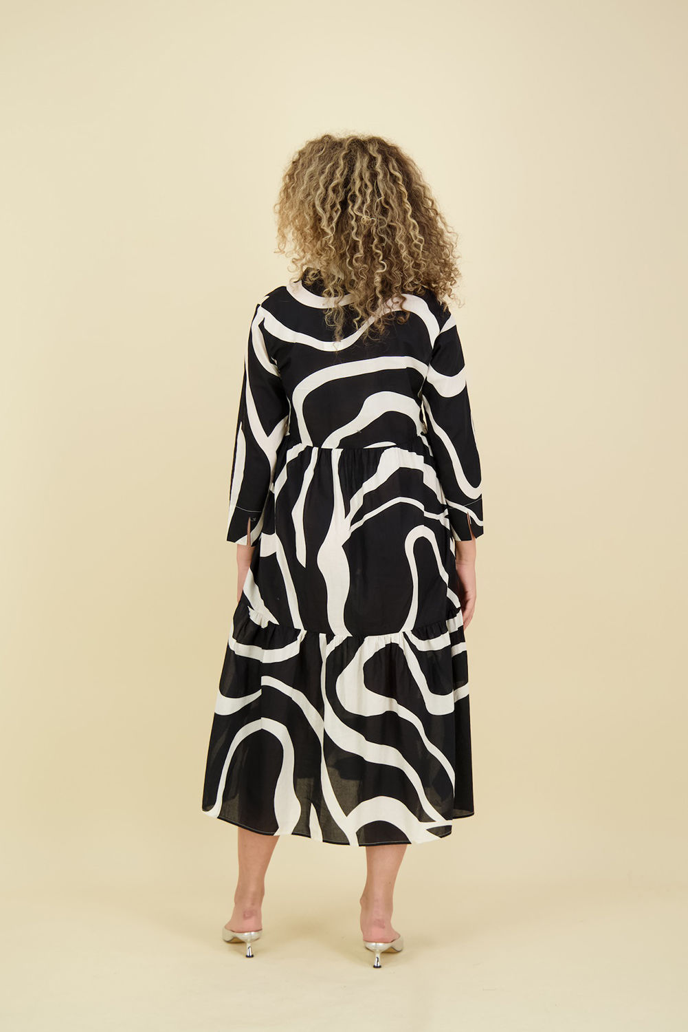 Opus Jurk Werano flow Zwart Opus Jurk Werano flow Zwart