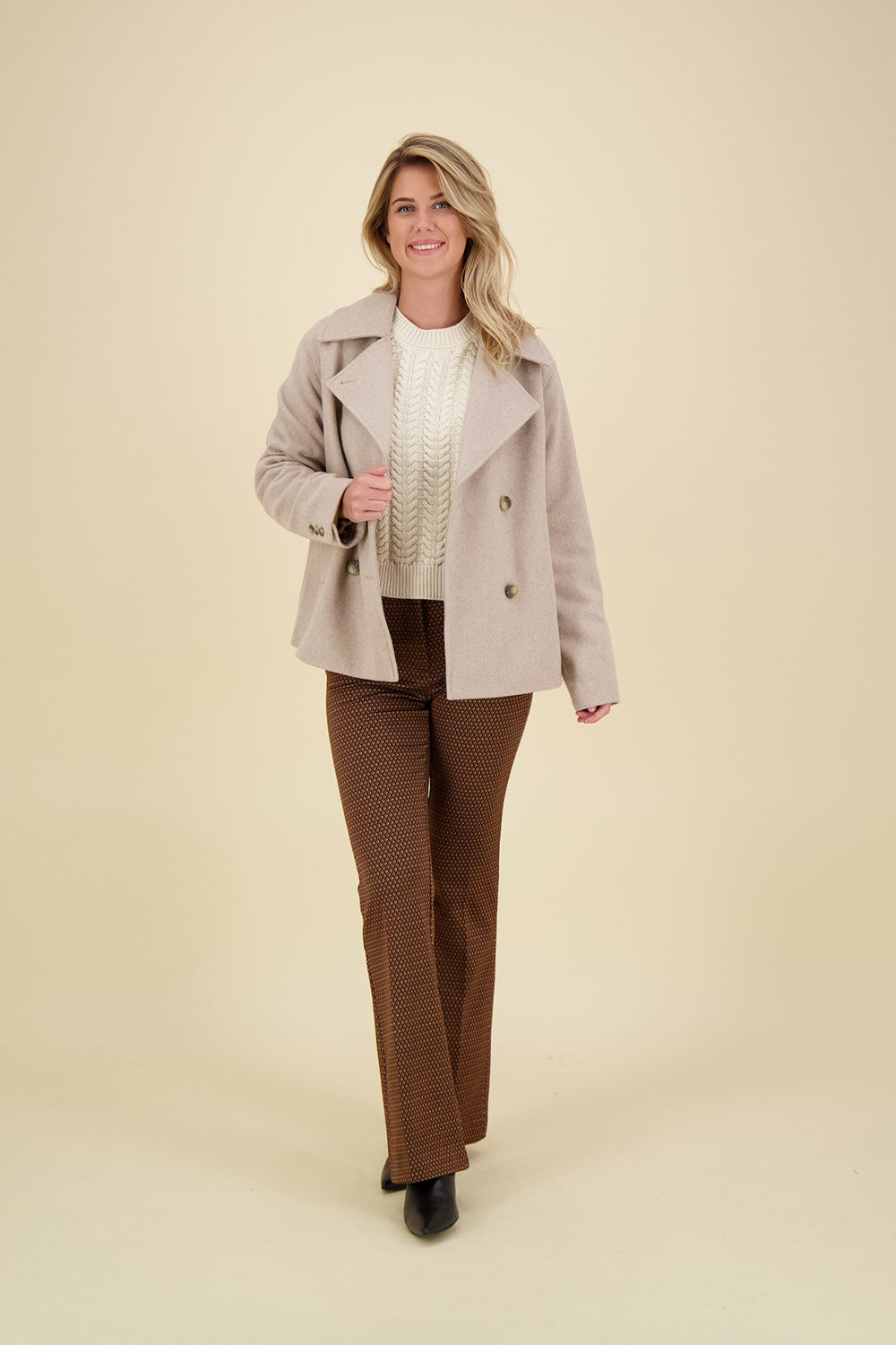 Selected Femme Kabeltrui Birte Gebroken Wit Selected Femme Kabeltrui Birte Gebroken Wit