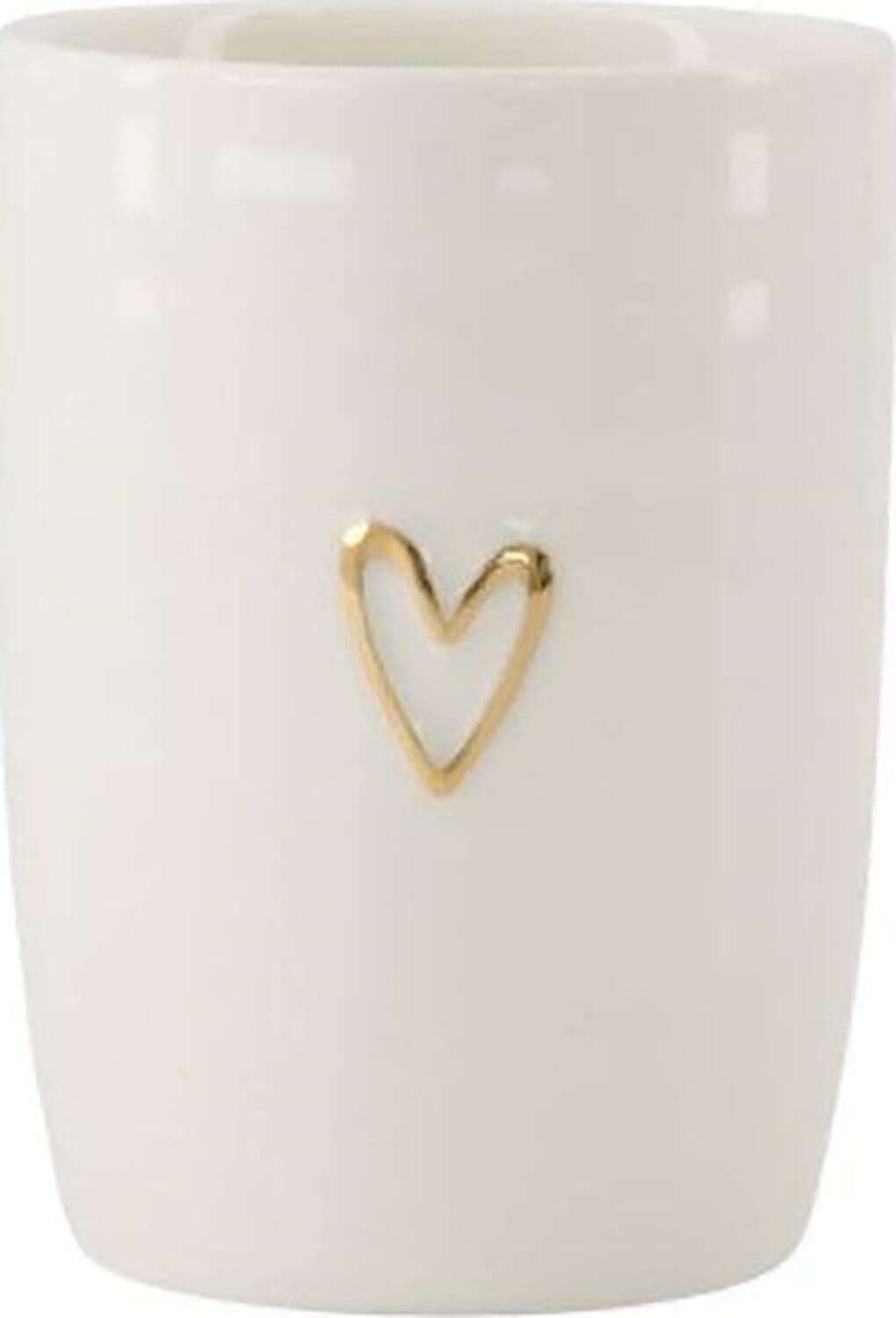 Zusss Koffiemok Open Hartje Wit/Goud  Zusss Koffiemok Open Hartje Wit/Goud