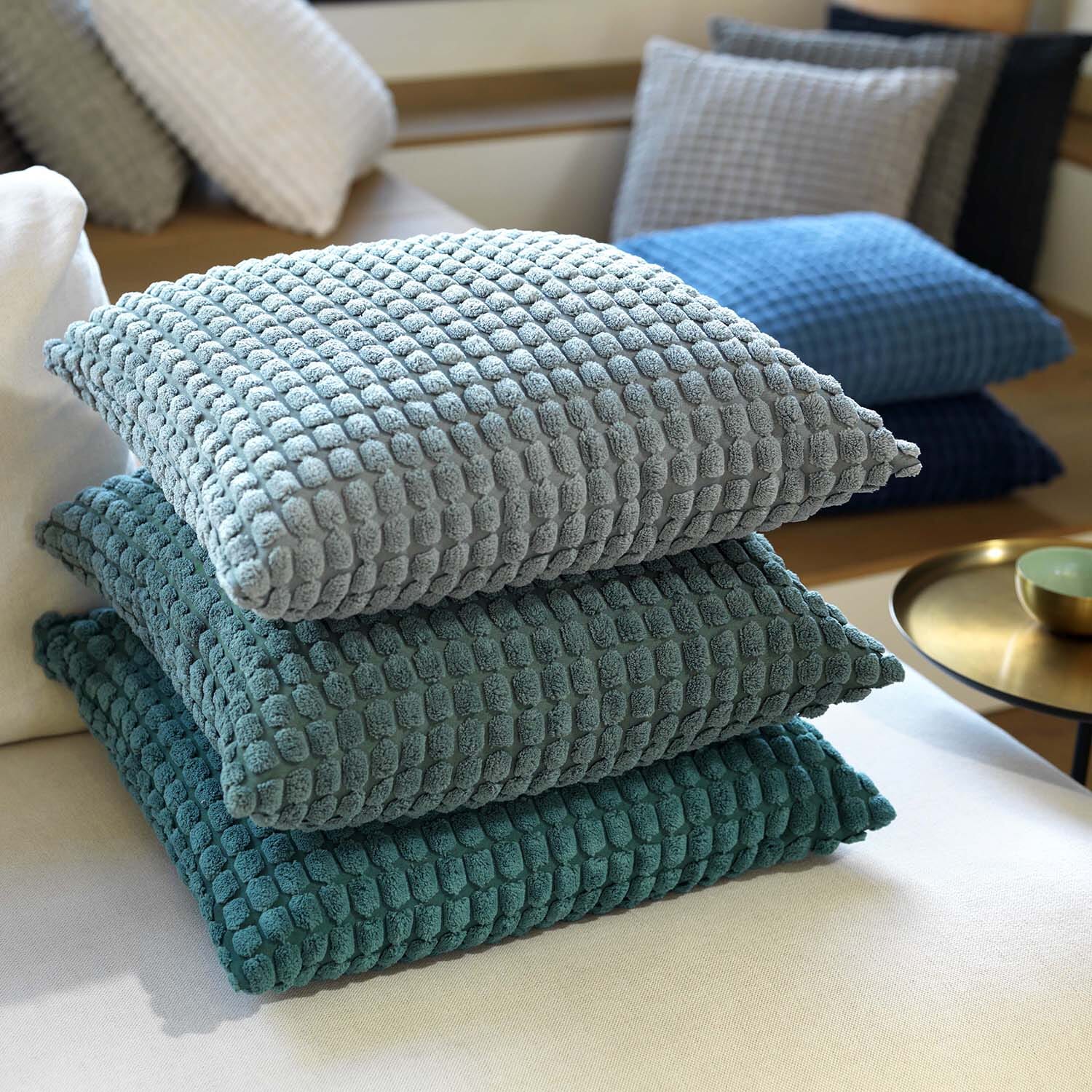 Dutch Decor Kussen Rome  Jadeite Blauw Dutch Decor Kussen Rome  Jadeite Blauw