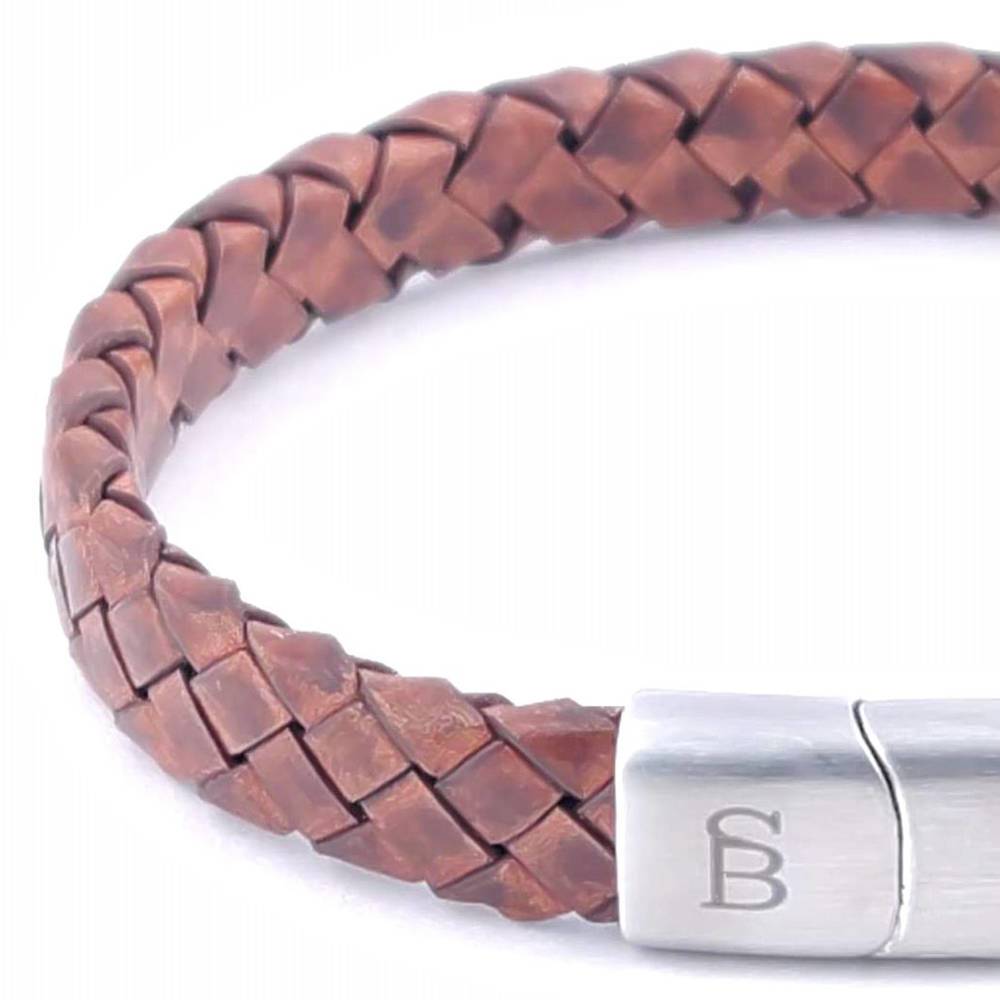 Steel & Barnett Armband Riley Bruin  Steel & Barnett Armband Riley Bruin
