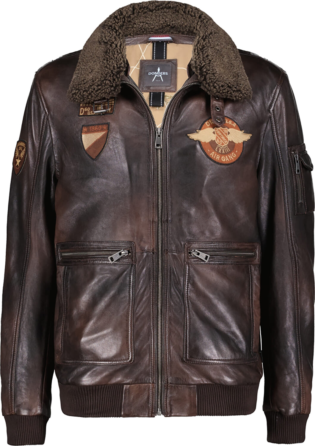 Donders 1860 Leren Jas Bruin Donders 1860 Leren Jas Bruin