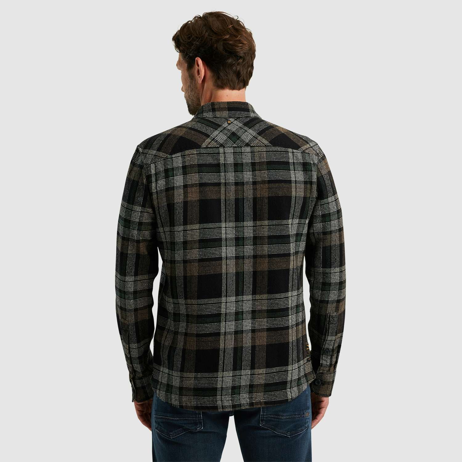 Pme Legend Overshirt Big Check Zwart Pme Legend Overshirt Big Check Zwart