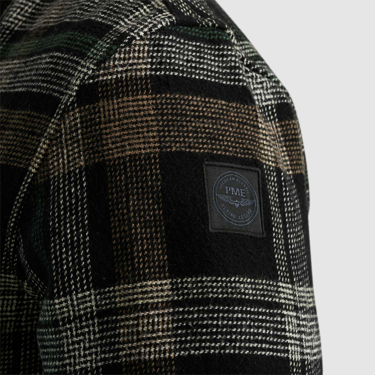 Pme Legend Overshirt Big Check Zwart Pme Legend Overshirt Big Check Zwart