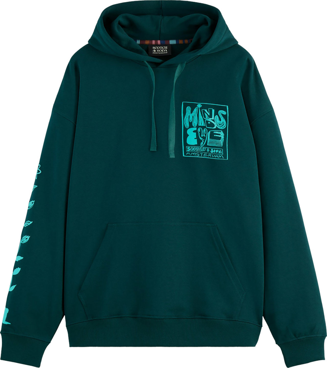 Scotch & Soda Hoodie Artwork Groen Scotch & Soda Hoodie Artwork Groen