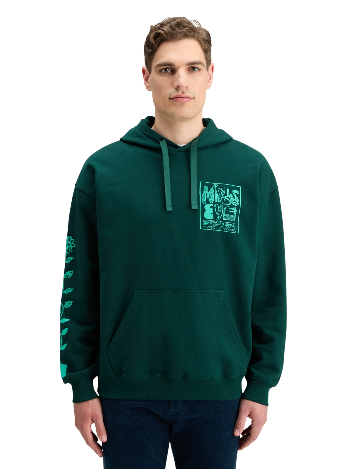 Scotch & Soda Hoodie Artwork Groen Scotch & Soda Hoodie Artwork Groen