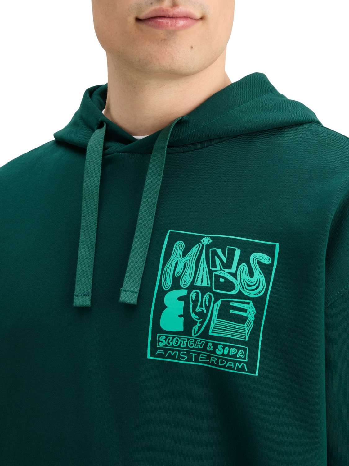 Scotch & Soda Hoodie Artwork Groen Scotch & Soda Hoodie Artwork Groen