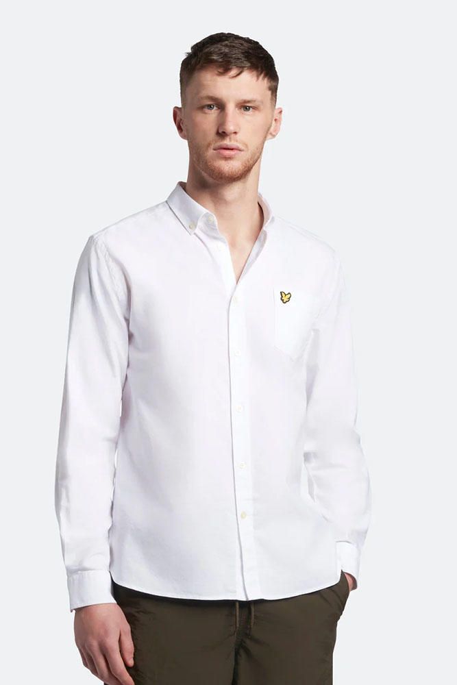 Lyle & Scott Overhemd Oxford Wit 