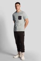 T-shirt Contrast Pocket Blauw