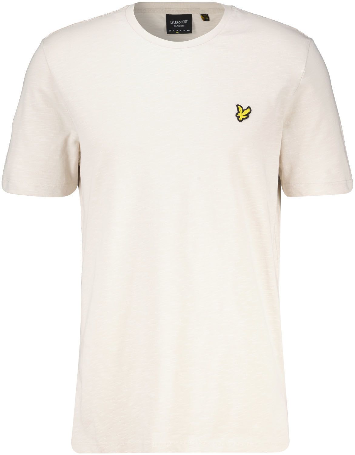 Lyle & Scott T-Shirt Slub Crème Wit
