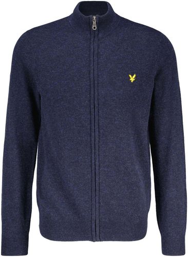 Lyle & Scott lamswool zip trough Blauw