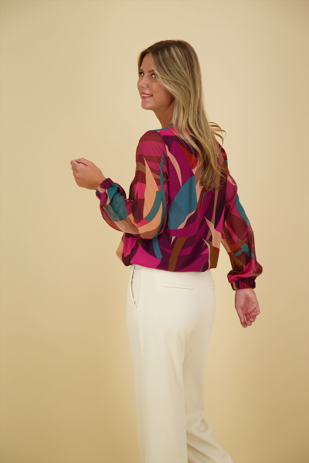 Label Dot Blouse Marieke Roze Label Dot Blouse Marieke Roze