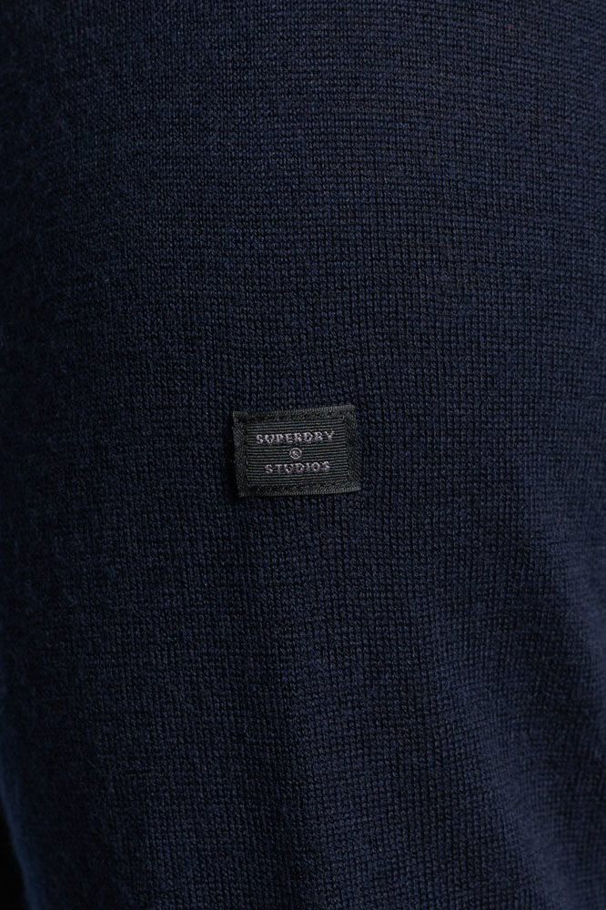 Superdry Trui Merino Donkerblauw Superdry Trui Merino Donkerblauw
