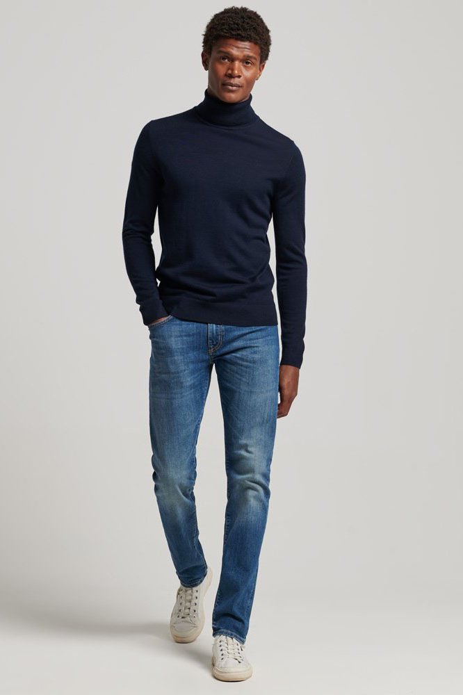 Superdry Trui Merino Donkerblauw Superdry Trui Merino Donkerblauw