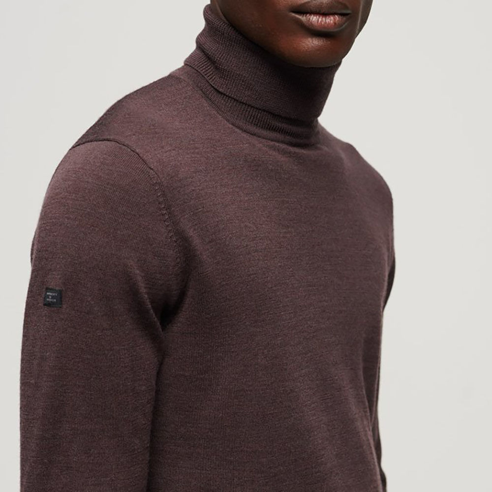 Superdry Coltrui Merino Bordeauxrood Superdry Coltrui Merino Bordeauxrood