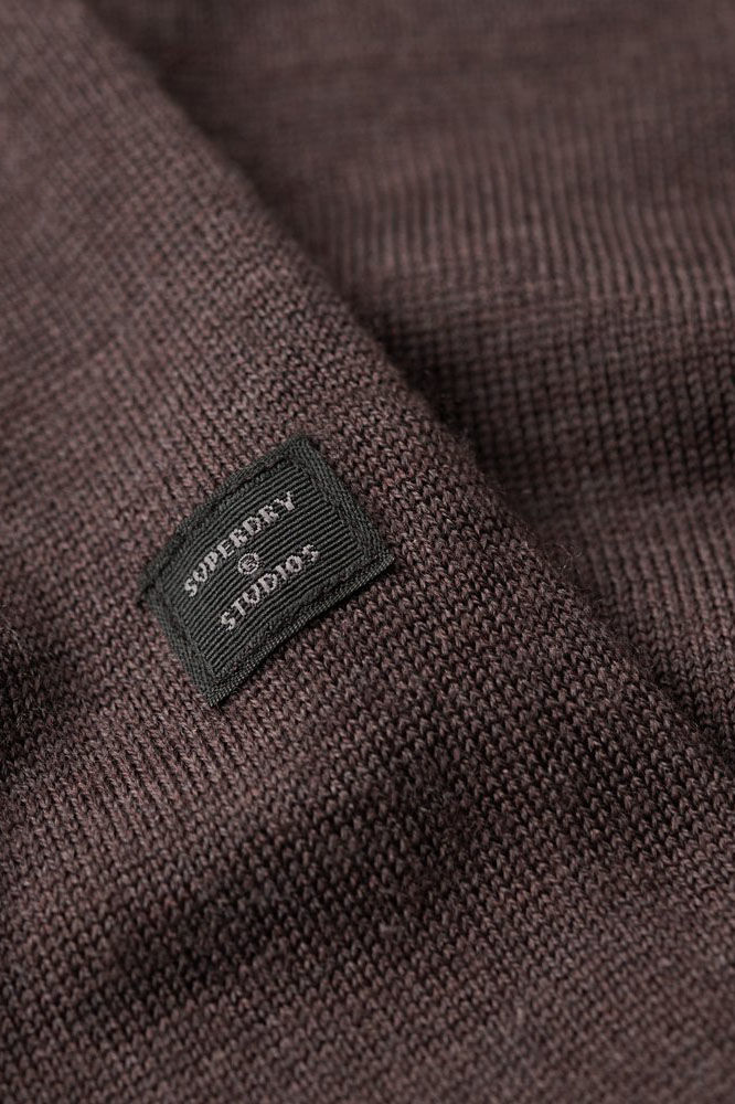 Superdry Coltrui Merino Bordeauxrood Superdry Coltrui Merino Bordeauxrood