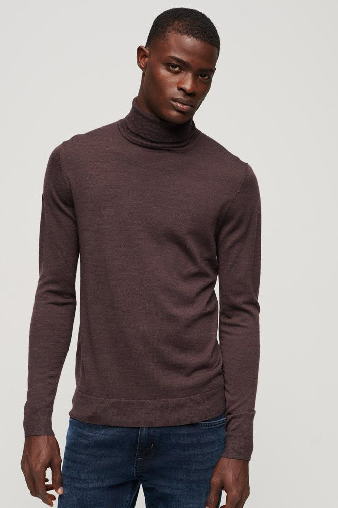Superdry Coltrui Merino Bordeauxrood Superdry Coltrui Merino Bordeauxrood