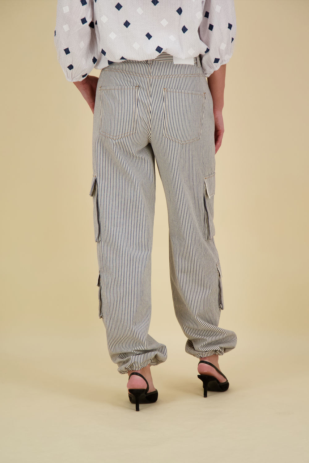 Co'couture Broek Mila Cargo Gestreept Co'couture Broek Mila Cargo Gestreept