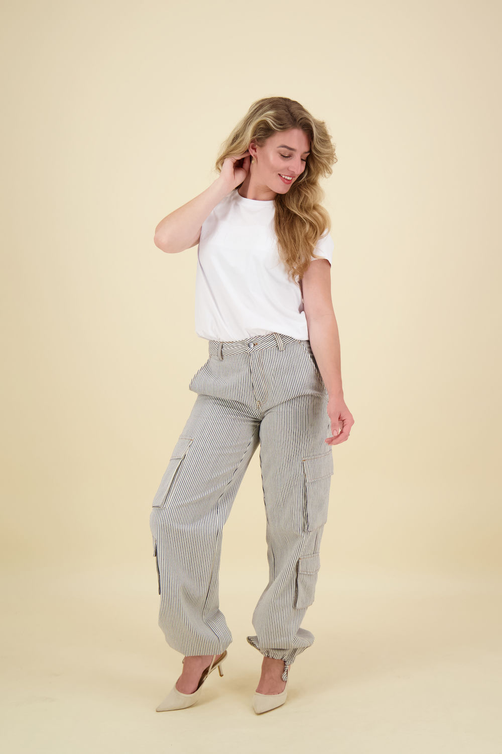 Co'couture Broek Mila Cargo Gestreept Co'couture Broek Mila Cargo Gestreept