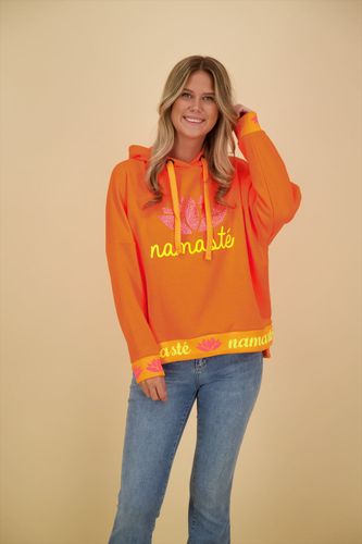 Miss Goodlife hoodie namasté stone Oranje