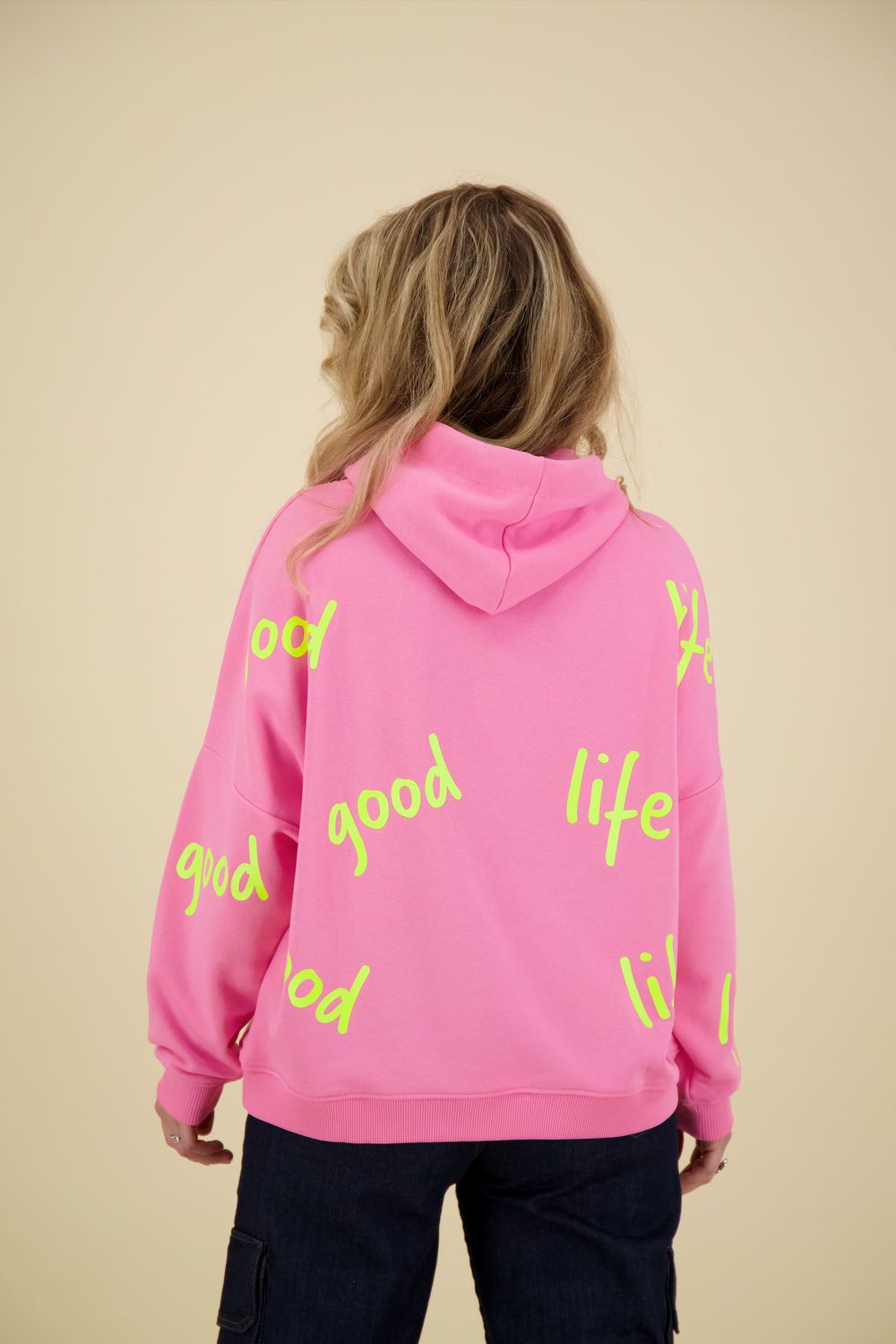 Miss Goodlife Hoodie Roze