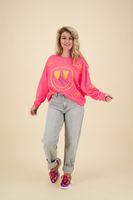 Roundneck Love Heartface Roze